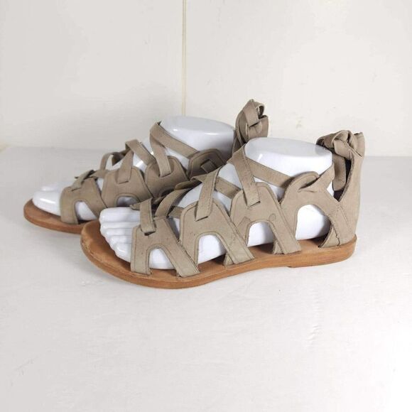 Mercer Edit Women's EZontheI US8 Gladiator Suede Lace Up Gladiator Flat Sandals - Picture 1 of 13